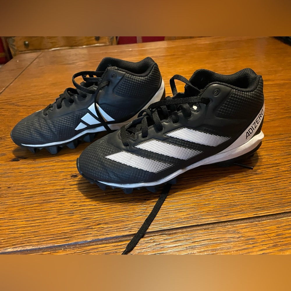 adidas Black & White Mid-Top Cleats